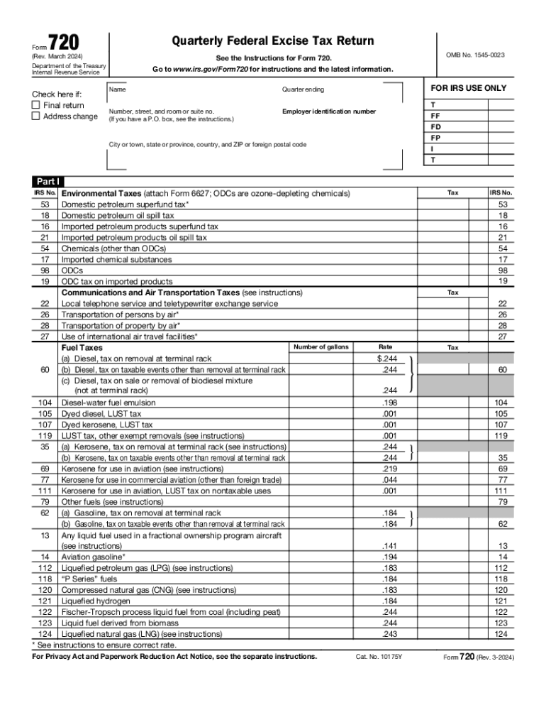  Form 720 Rev March 2024