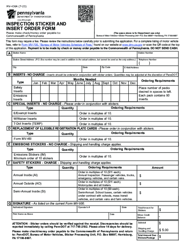  InSPecTIon STIcker and InSerT OrDer Form Cloudfront Net 2023-2024