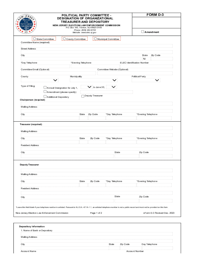  Treasurer and Depository 2021-2024