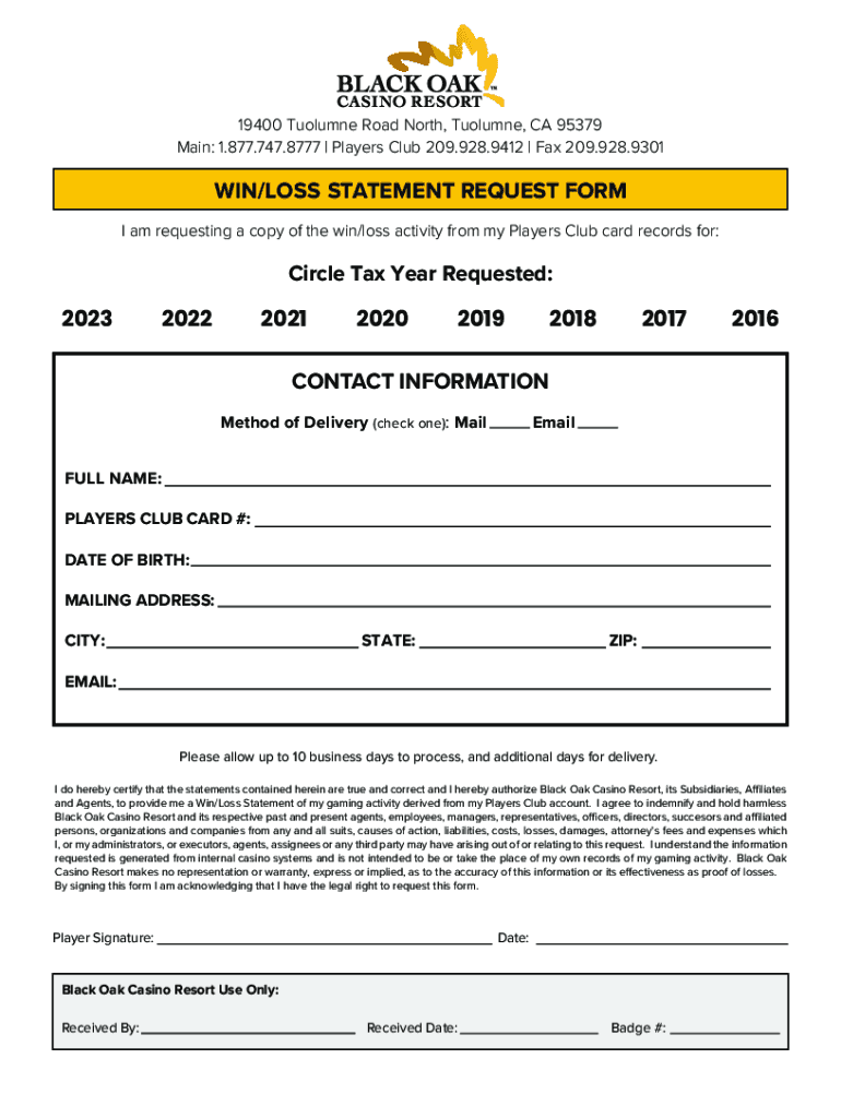 Win Loss Record Template 20222025 Form Fill Out and Sign Printable