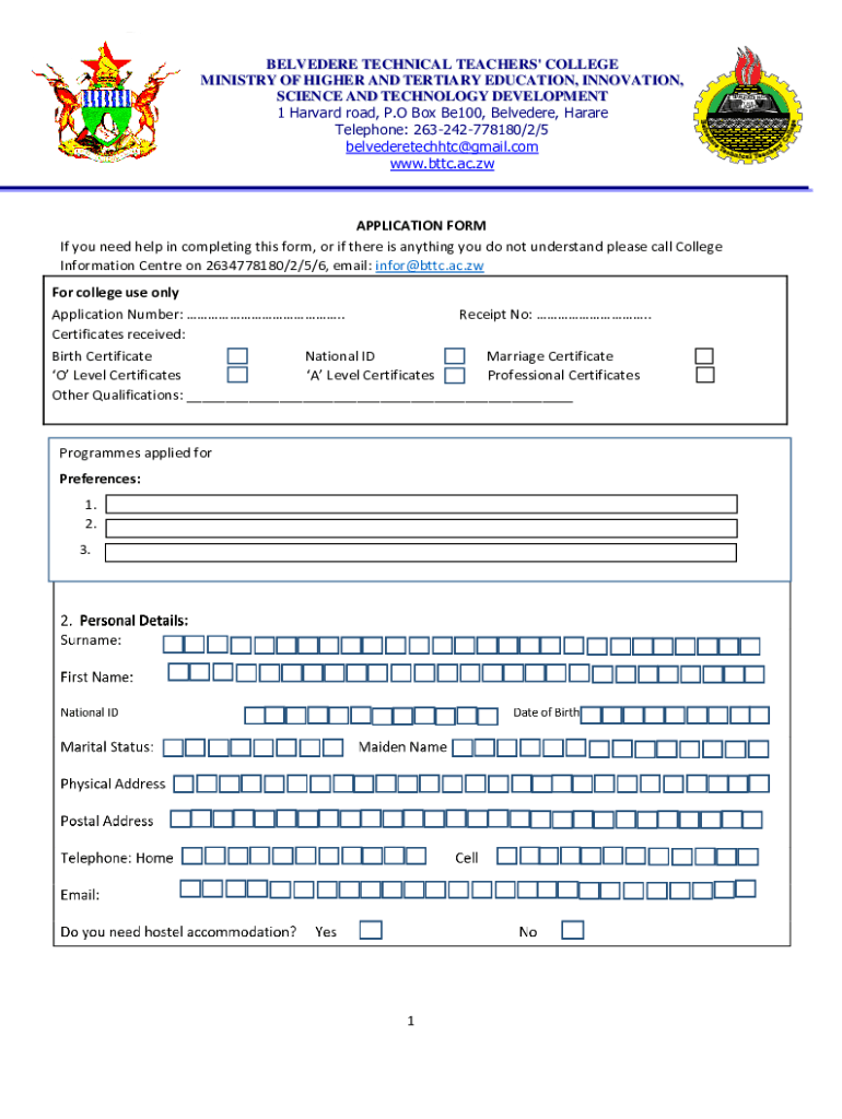  Belvedere Teachers College Fill Online, Printable 2024