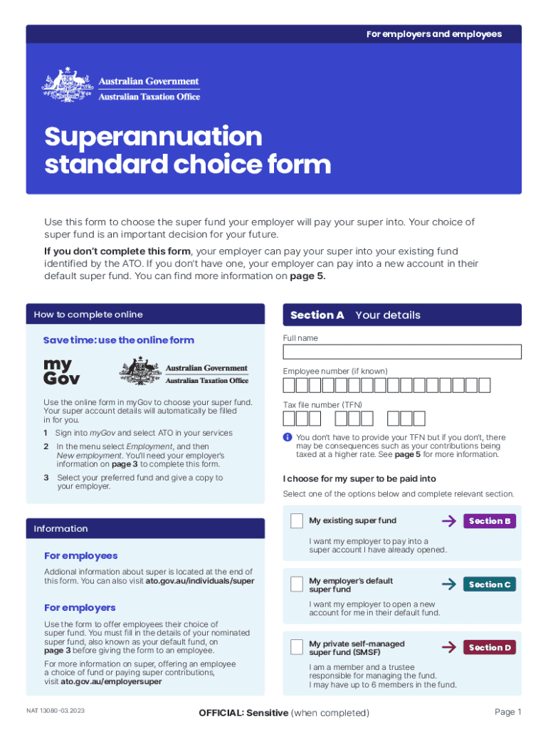  Superannuation Acknowledgement and Entitlements Forms 2023-2024