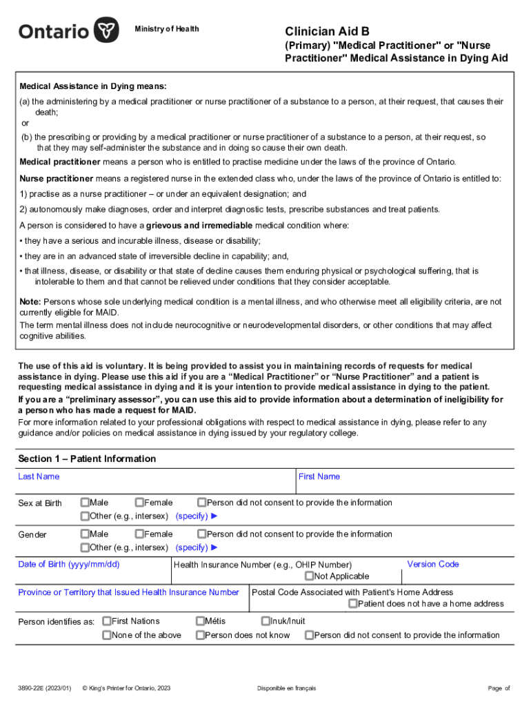  Clinician Aid B Fill Online, Printable, Fillable, Blank 2023-2024