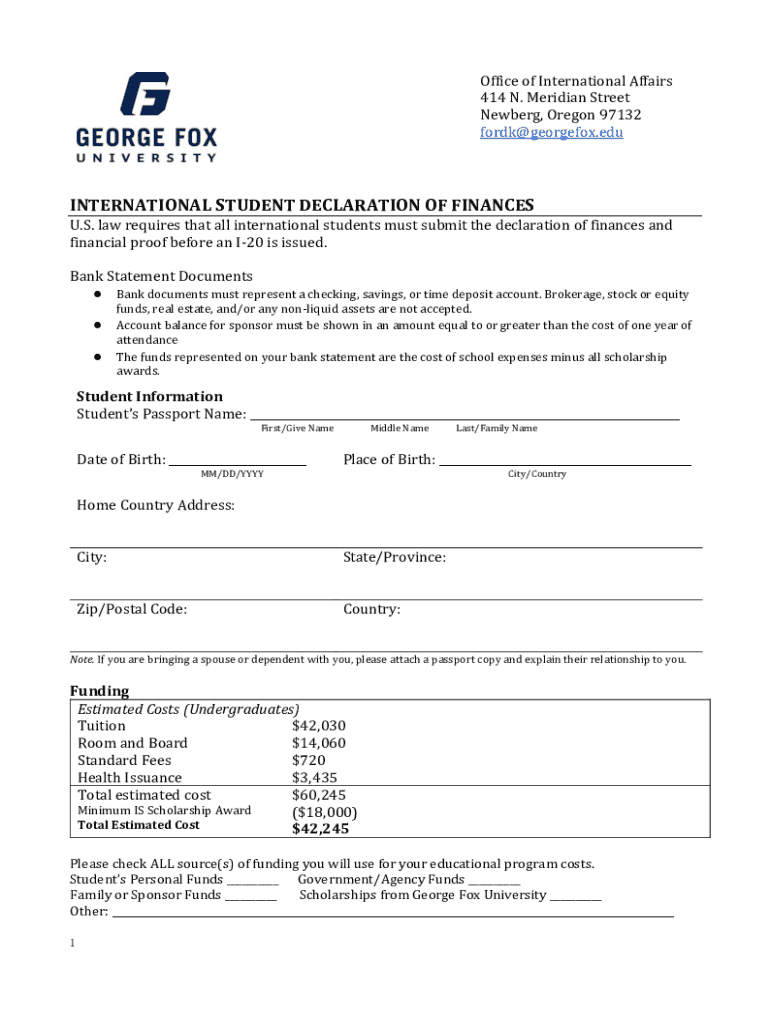  International Student Immigration and Financial Documentation 2024