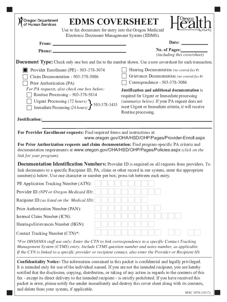  OHA 3113OHA 3975 FFS Non Payable Provider Enrollment Form 2024