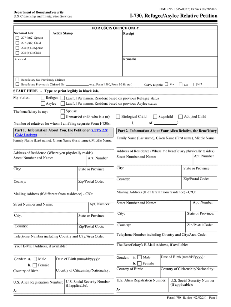 Form I 730 RefugeeAsylee Follow to Join Processing