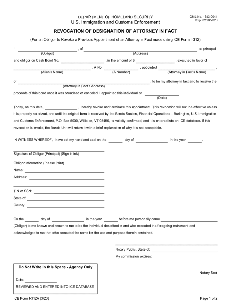 Ice Form I 312 Fill Out &amp;amp; Sign Online