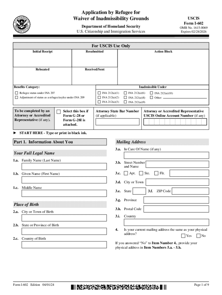  Waiver of Inadmissibility Grounds 2024