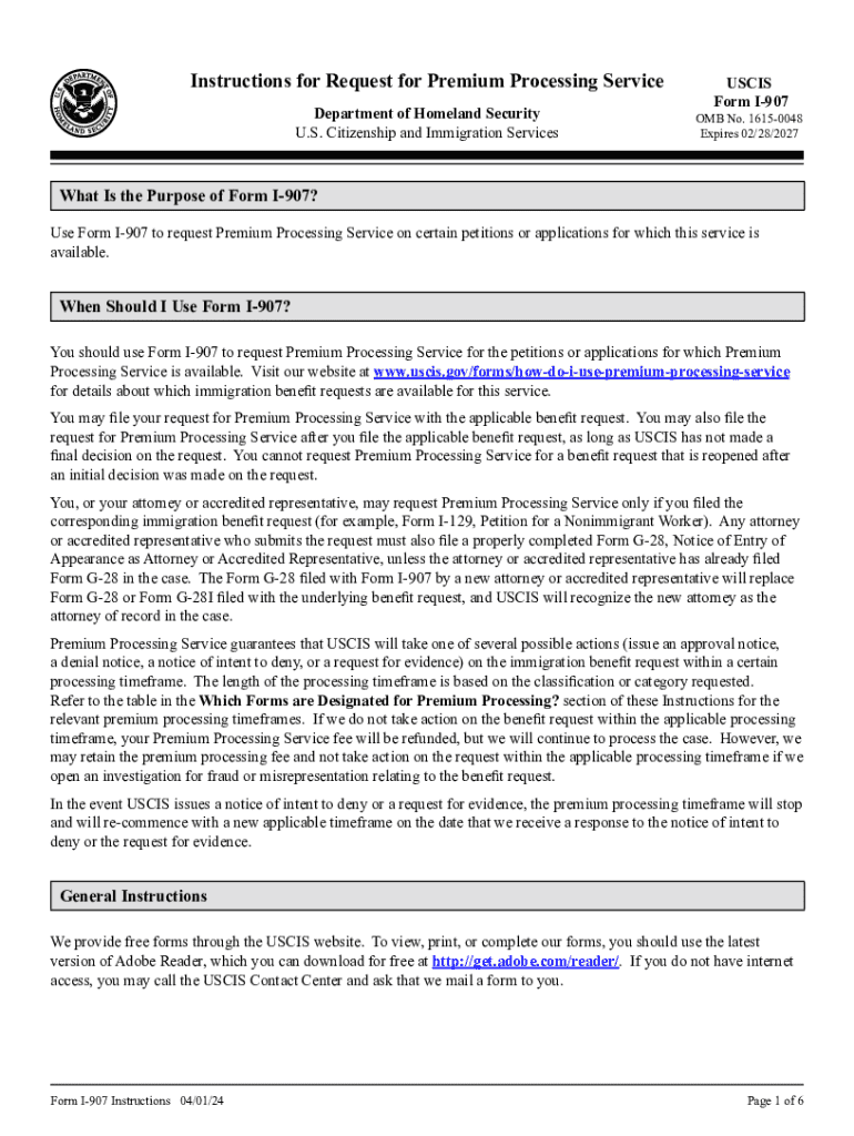 Use Form I 907 to Request Premium Processing Service on Certain Petitions or Applications for Which This Service is