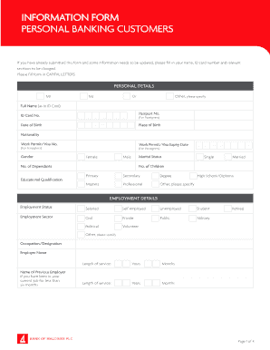 Privat Banks in Maldives  Form