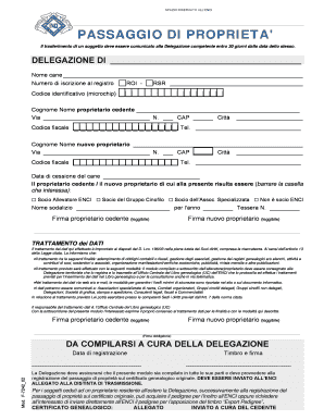 F 724202 MODULO DI REGISTRAZIONE DEL PASSAGGIO DI PROPRIETA&#039; Old Enci  Form