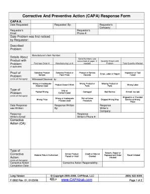 Capa Form Template