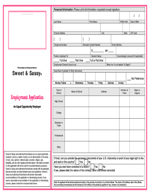 Sweet and Sassy Application 01 08 DOC  Form
