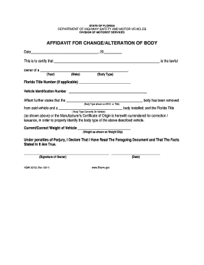 Florida Alteration  Form