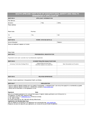Saiosh Registration Form PDF