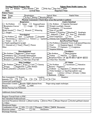 Progress Note  Form