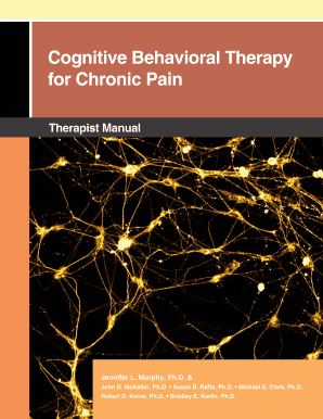 Cognitive Behavioral Therapy for Chronic Pain Therapist Manual Va  Form