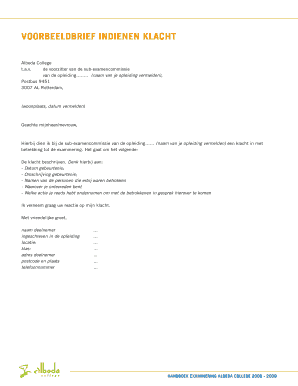 Verzoek Examencommissie Voorbeeld Form