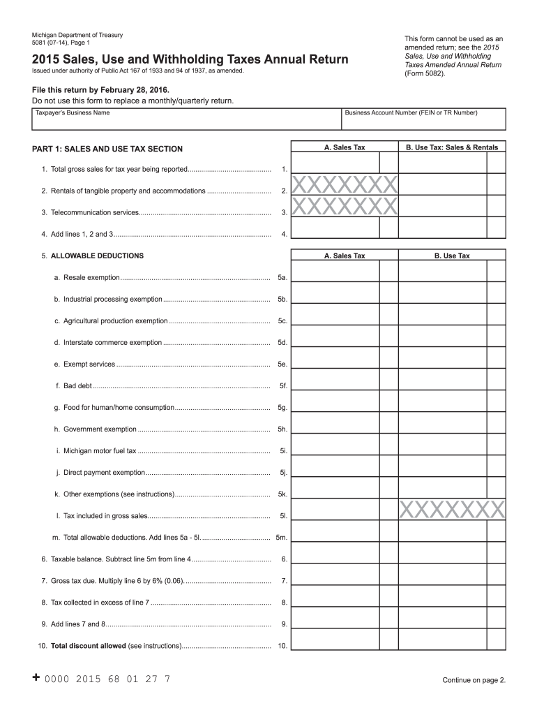 Get and Sign Michigan 5081 Form 2015-2022