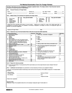 Mom Medical Check Up Form