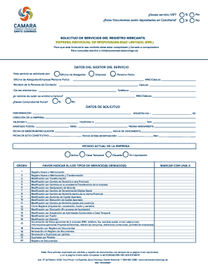 Registro Mercantil Formato Word