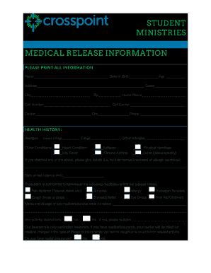 Medical Release Form Crosspoint, Niceville Yourcrosspointnv