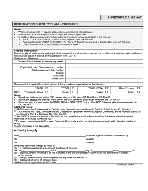 Form DA 185 4A7 Sars