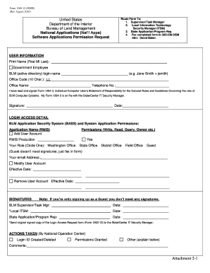 2 National Software Application Permission Request Form Blm