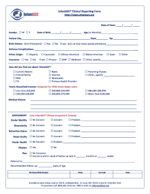 Infantsee Exam Form