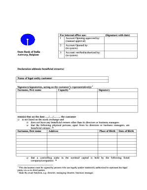 Ultimate Beneficial Owner Form