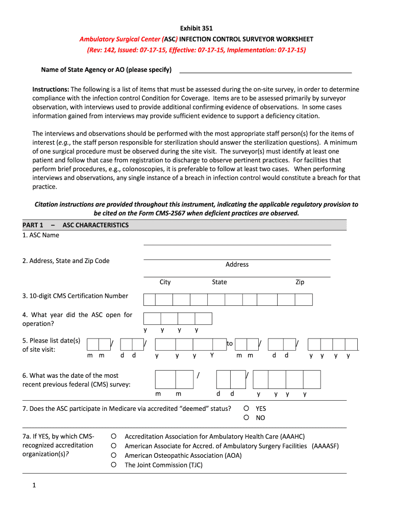 Cms Infection Control Worksheet  Form