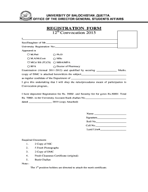 Uob Registration Card  Form