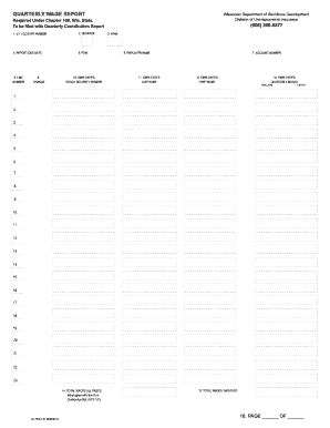 Quarterly Wage Report 7823  Form