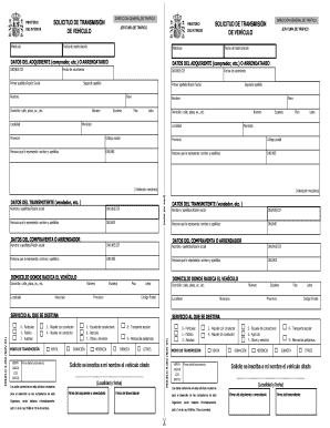 Solicitud De Transmisi N De Veh Culos PDF  Form