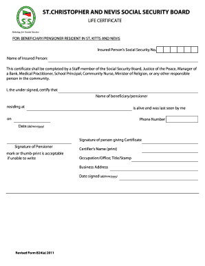 St Kitts Social Security Forms