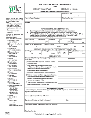  Wic Forms Nj 2016-2024