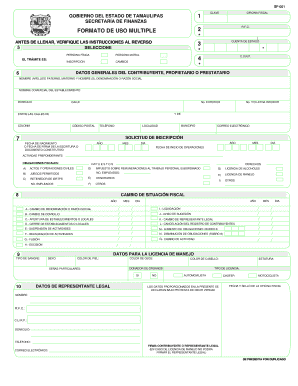 Como Llenar El Formato Sf 001