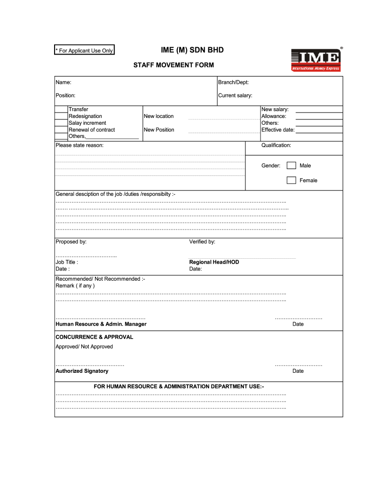 What is the Functions Ofstaff Movement Book  Form