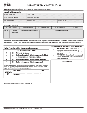 Submittal Transmittal Form