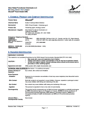 MSDS Akucell CMC Food Grade  Form