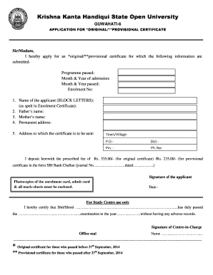 Kkhsou Convocation  Form