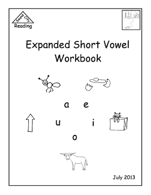 Short Vowel Workbook PDF  Form