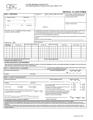  Green Shield Dental Claim Forms 2015-2024