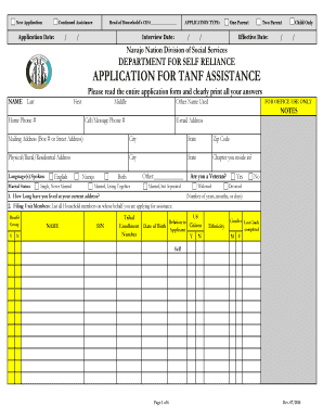 What is a Cif Number Navajo Nation  Form