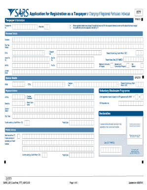 tax number application form