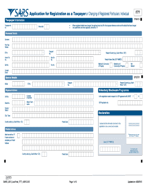  Tax Number Application Form 2015-2024