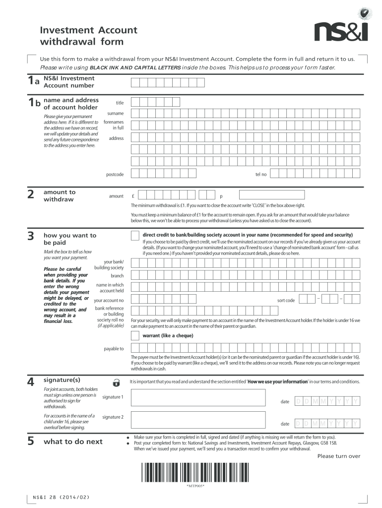  Ns I Withdrawal Form 2014-2024