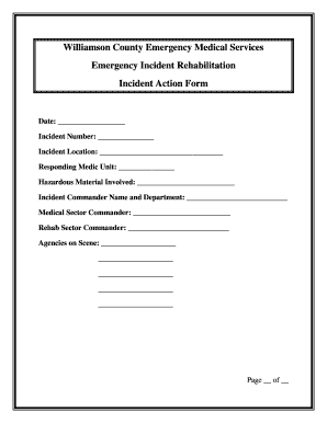 Rehab Fire Rehab Incident Form