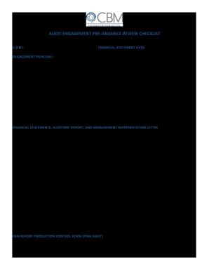 Pre Issuance Review  Form