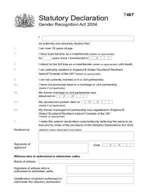 Statutory Declaration Template Word Document Uk  Form